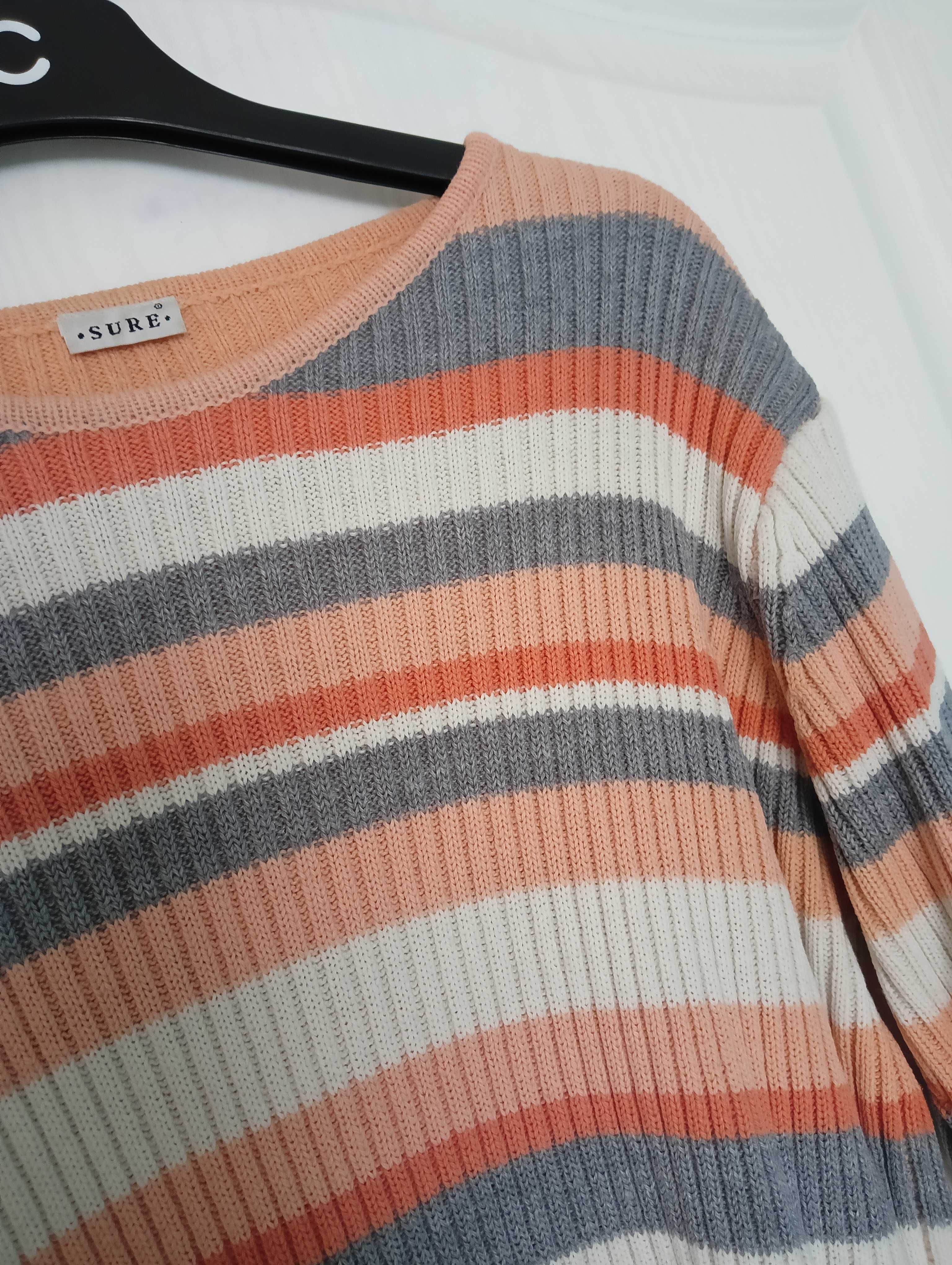 Sweter prążkowany w paski
