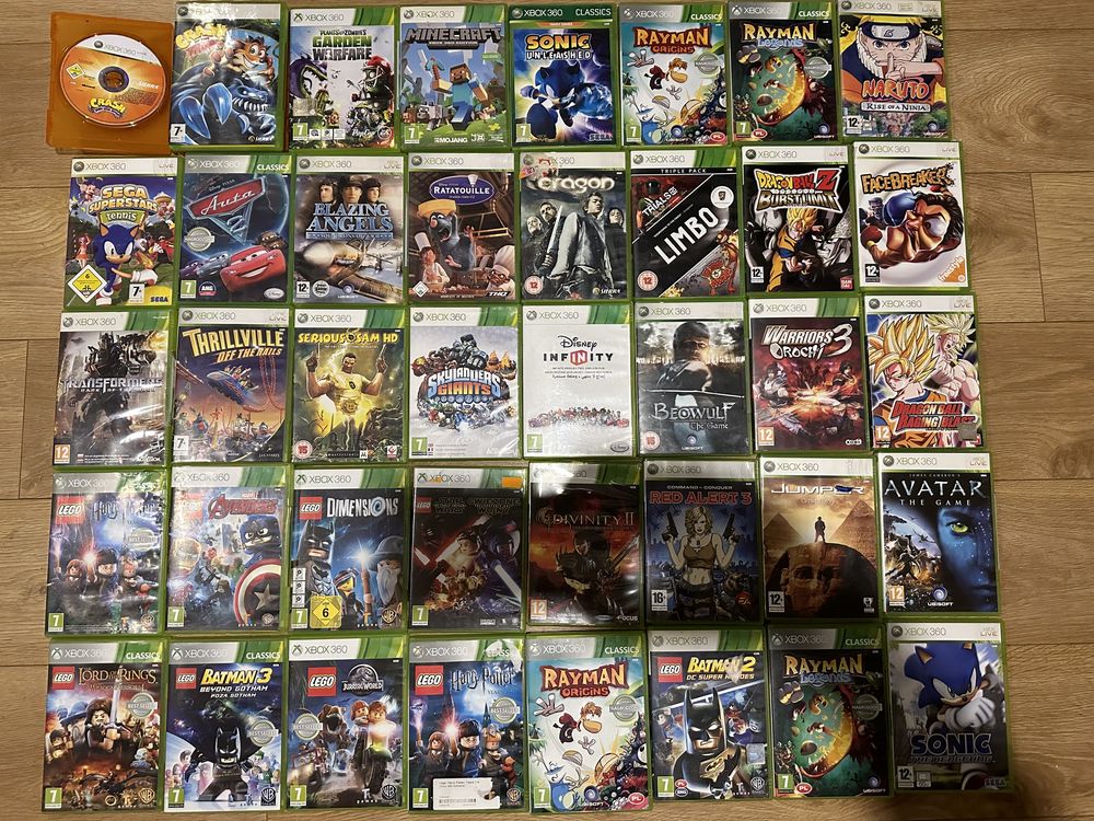 Gry Xbox360 one S X Series kinect lego rayman minecraft just dance F1