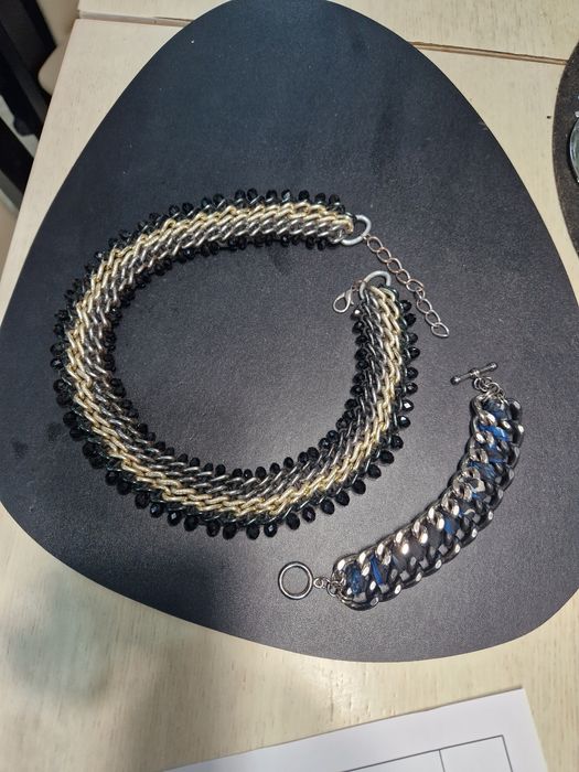 Komplet biżuterii naszyjnik z bransoletą