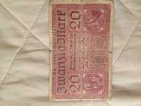 Nota de 20 marcos de 1918 Alemã raríssima