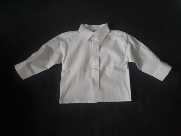 Elegancka biała koszula niemowlęca na chrzciny / świąteczna rozmiar 68