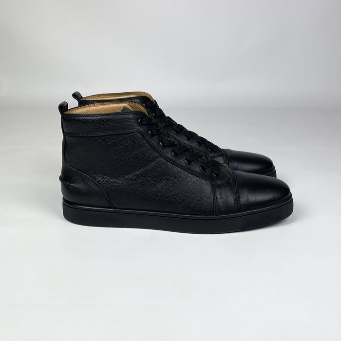 Christian Louboutin кросівки оригінал високі шкіряні чорні р 45 46