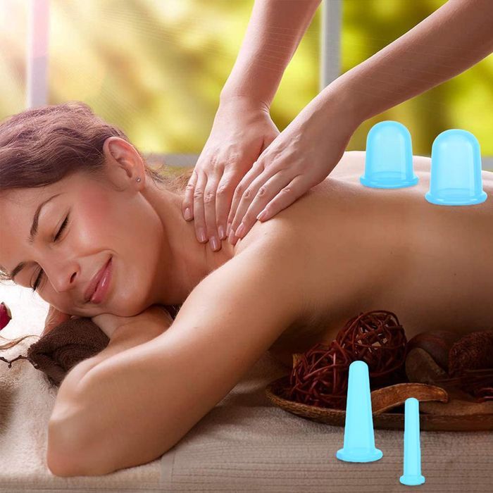 Bańki Chińskie Gumowe Próżniowe Silikonowe Do Masażu Twarzy Szyi