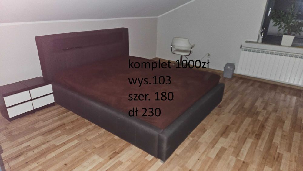 Łóżko meblościanka komoda nocne