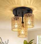 Lampa sufitowa 3 punktowa BOHO Rattanowa