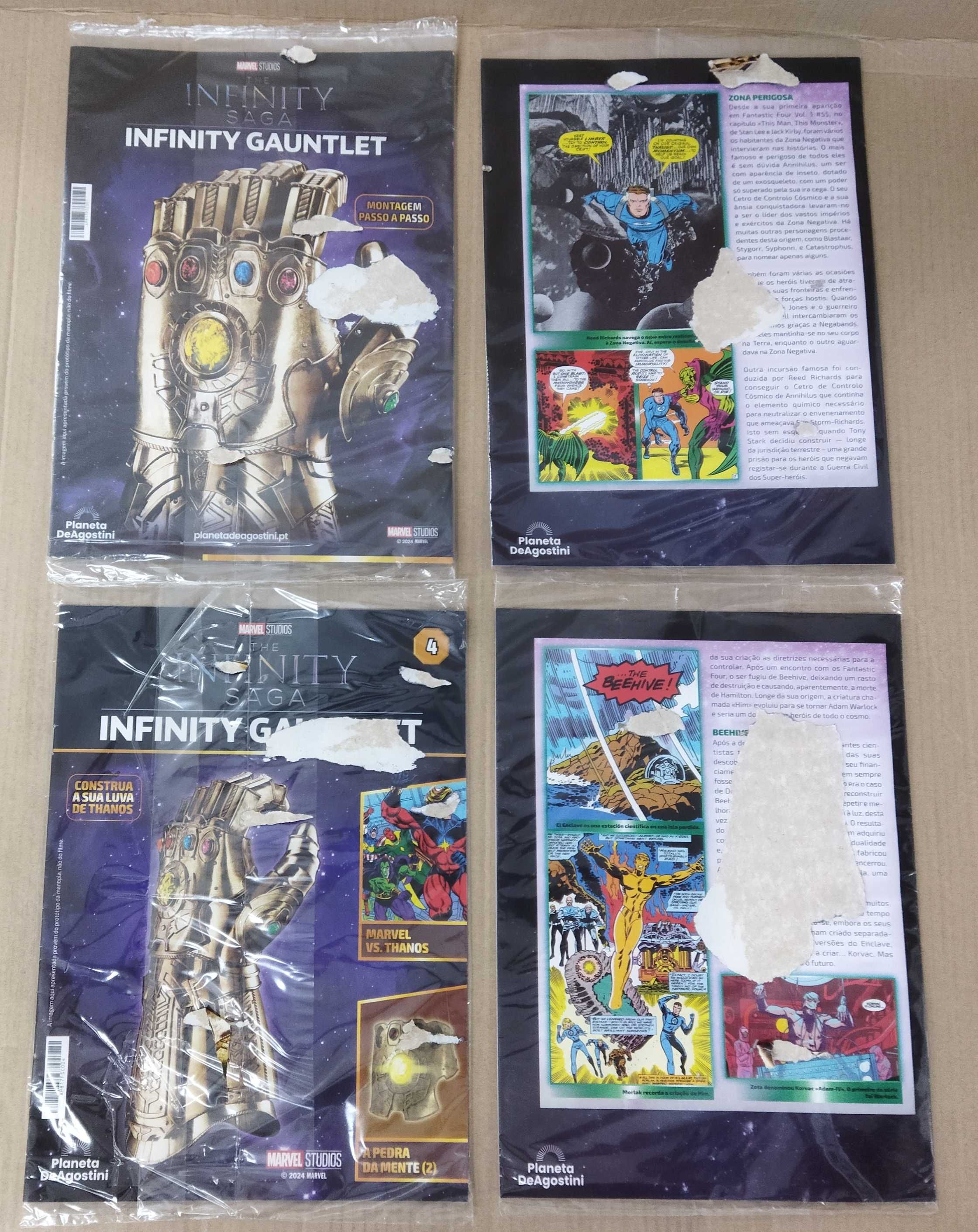 A Luva de Thanos Marvel. 4 primeiros números com Fascículos