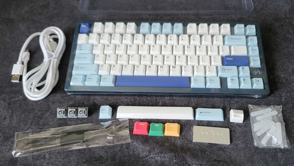 бездротова клавіатура RD75 Pro(alu\ballcatch\2.4G\hotswap\RGB\PBT\VIA)