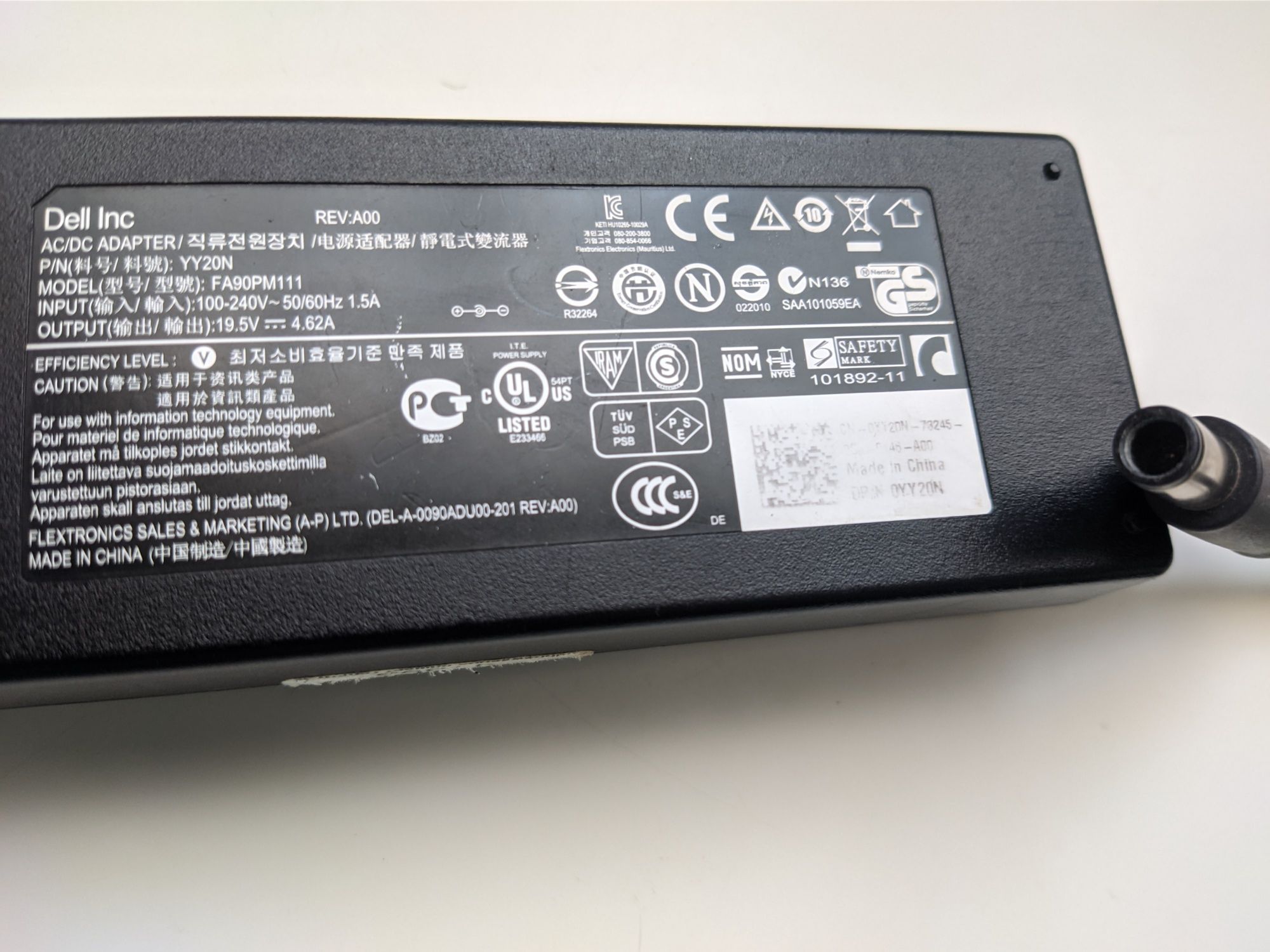 Acer Dell ОРИГІНАЛ Зарядний пристрій для ноутбуків Acer HP Dell