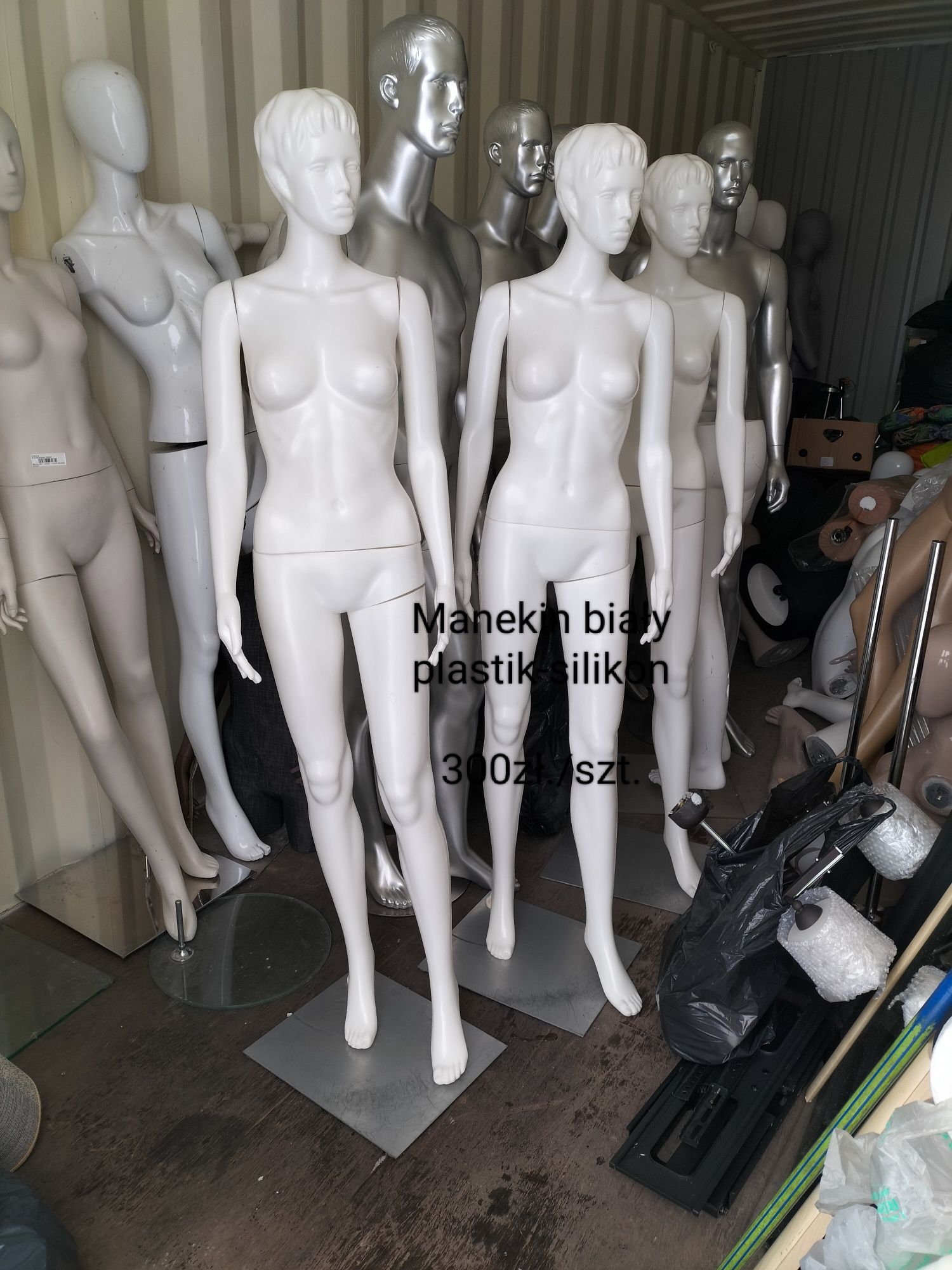 Manekiny damski męski czarny lakierowany