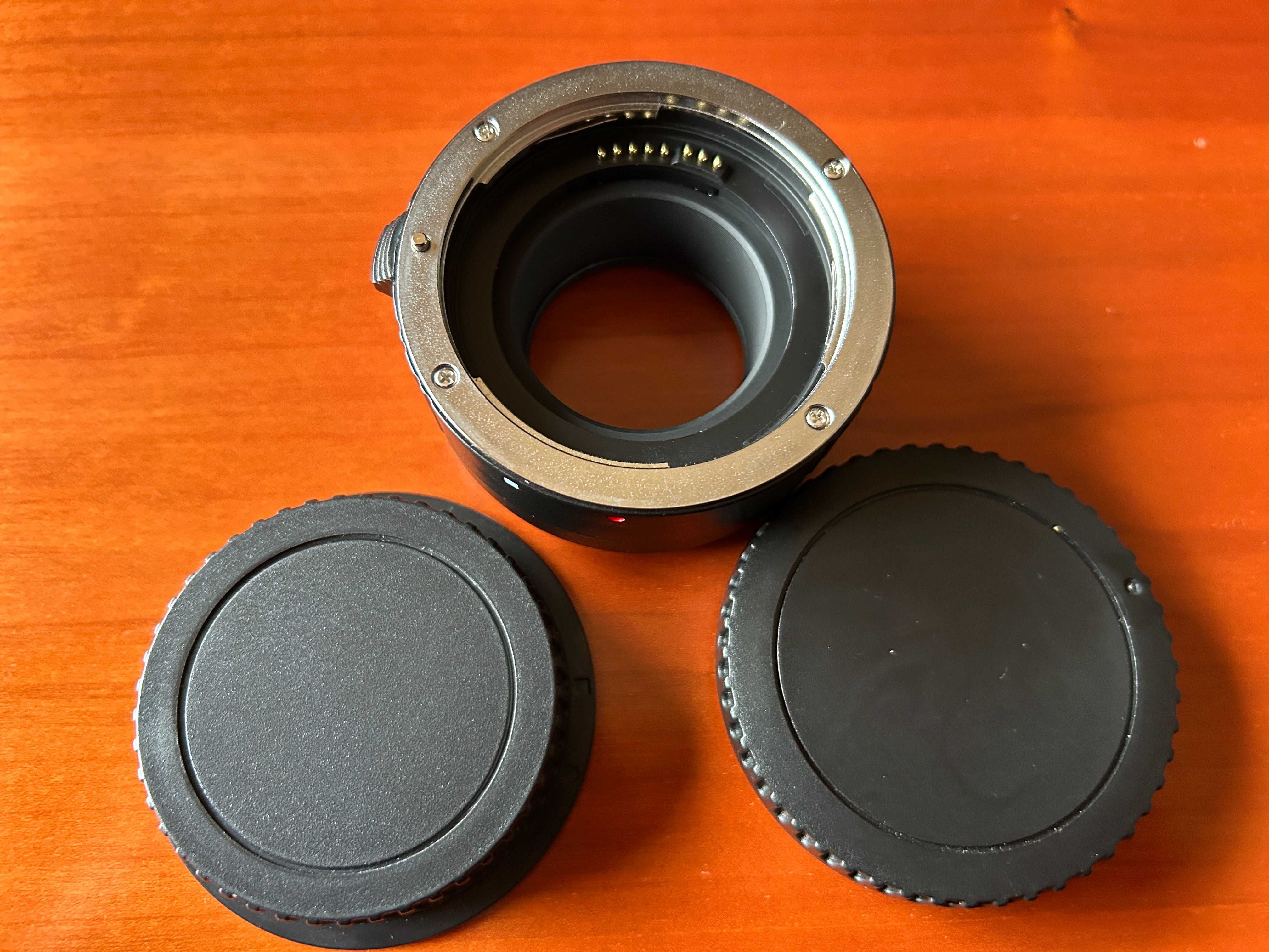 Tubo de extensão macro da marca JJC para Canon EF ou EF-s.