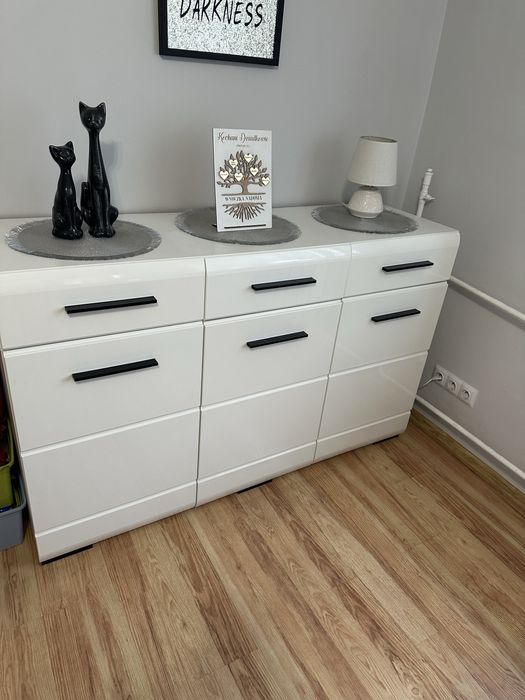 Komoda fever biały połysk BRW 150 cm