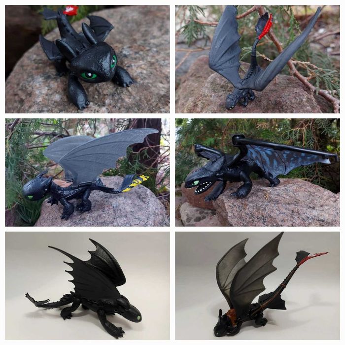 Дракон Беззубик Как приручить дракона Редкая фигурка Винтаж