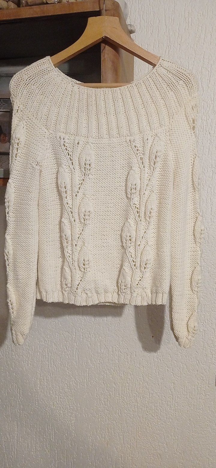 Sweter wełniany"handmade" S/M