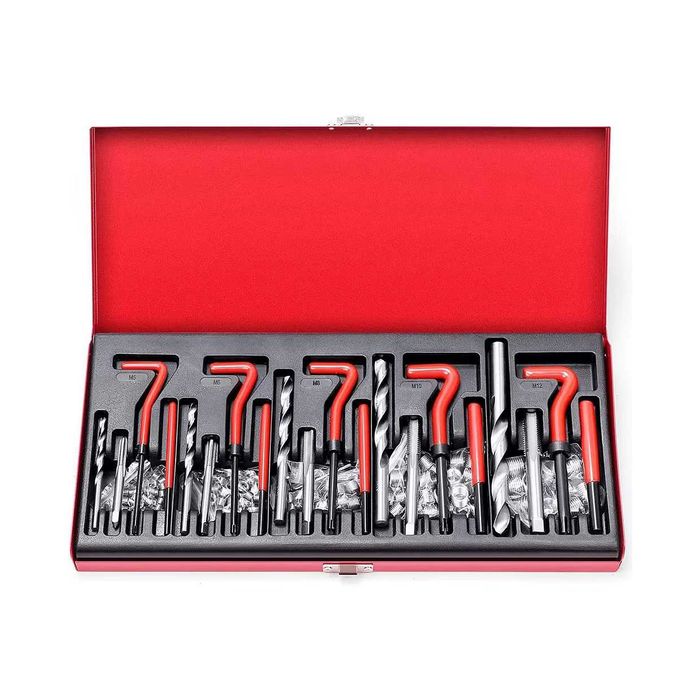 Profesjonalny Zestaw XXL Do Naprawy Gwintów w Metalowej Walizce