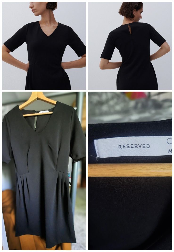 Suknia czarna mini mała czarna Reserved rozmiar M nowa