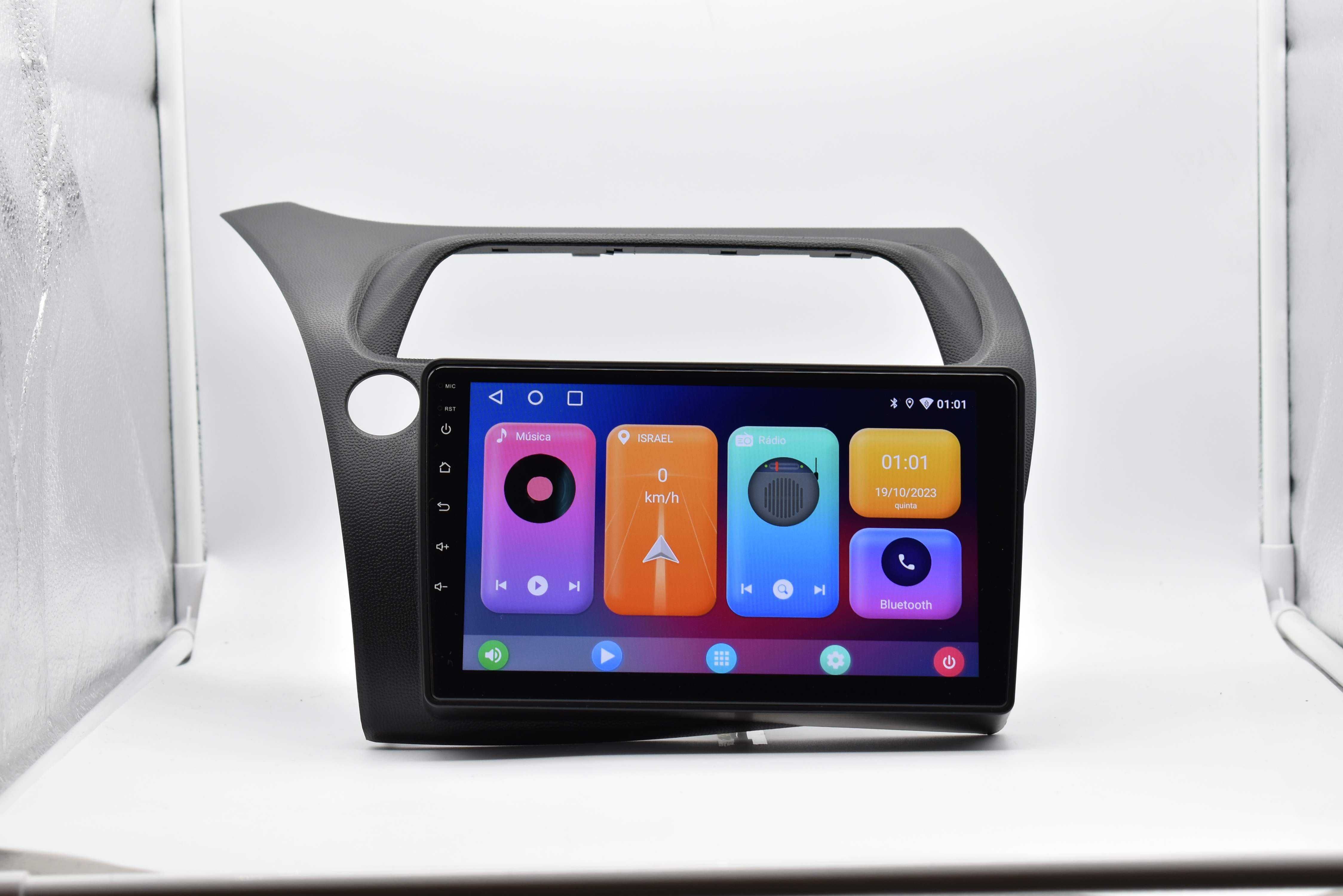 Rádio 2 DIN Android  Carplay Honda Civic Hatchback anos 2005 até 2011