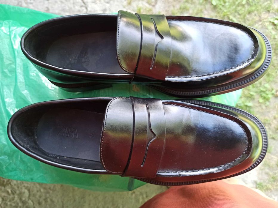 Туфли муж. ZARA цвет чёрный б/у