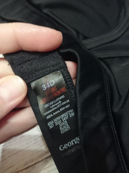 Спортивный бюстгальтер George 34D, майка и шорты S-XS