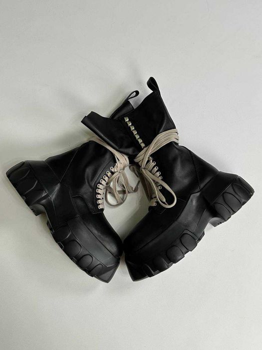Rick Owens Dr. Martens Mega lace Tractor boots черевики чорні ботинки