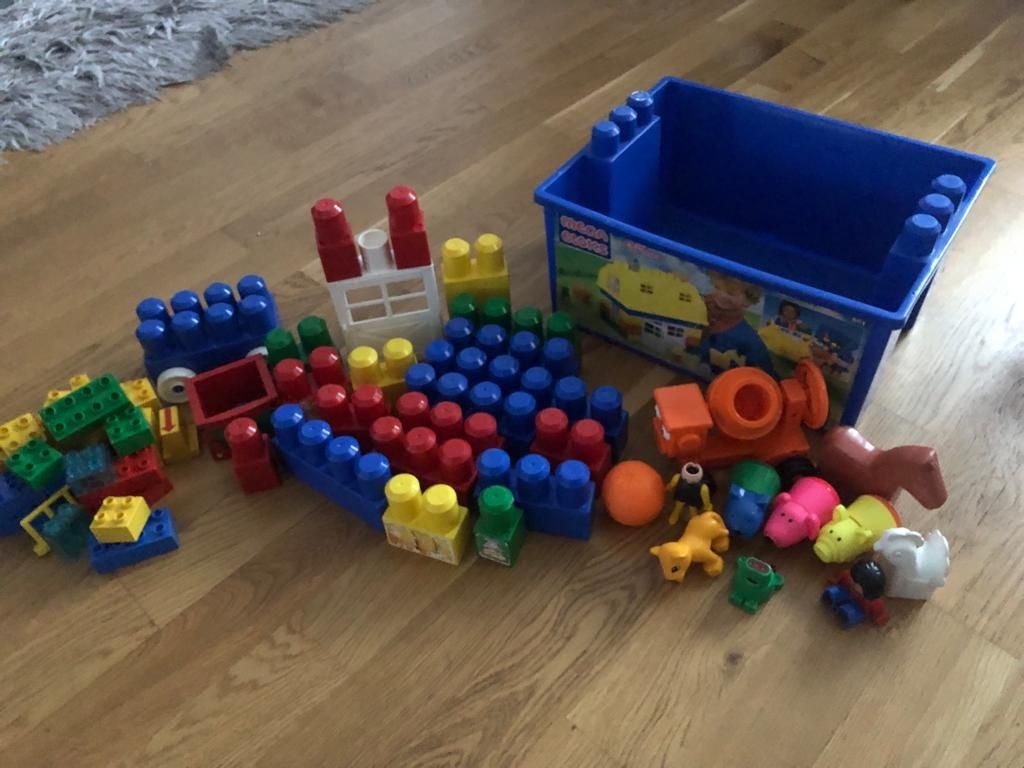 Klocki Mega Blocks + Lego Duplo + Pudełko Mix