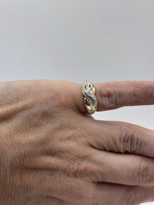 Złoty pierścionek rozmiar 14