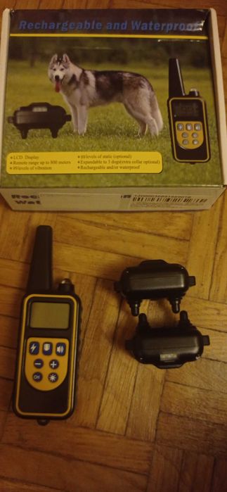 Obroża treningowa dla 2 psów . zasięg 800 metrów. Nowa