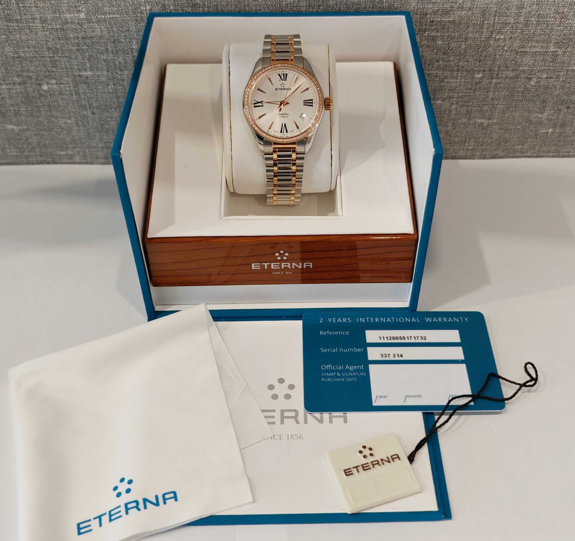 Жіночий годинник Eterna KonTiki Automatic 1260.55 Swiss made Diamond