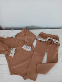 Zestaw body legginsy zula handmade rozmiar 86