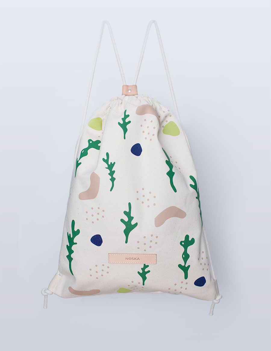Designerski bawełniany plecak worek Algae