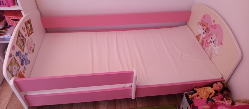 Łóżko łóżeczko 160x80 materac dziecięce dla dziewczynki