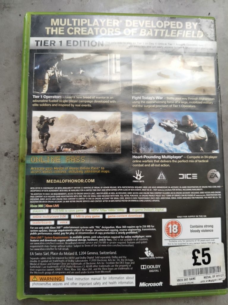 Medal of honor gra na Xbox 360