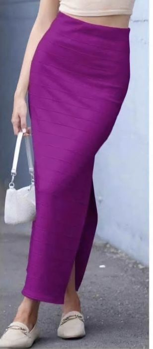 Długa spódnica maxi biskupi fiolet tuba uni