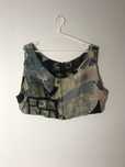 Czarna koszulka, pastelowy crop top, perełka vintage