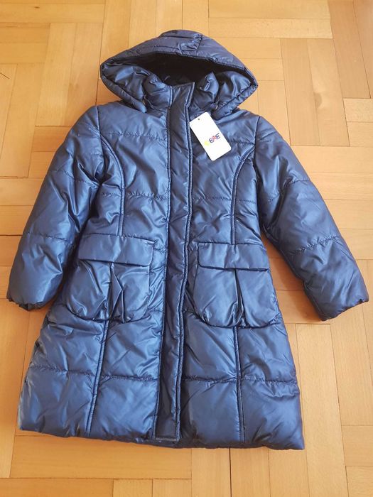 Plaszczyk zimowy dla dziewczynki 116cm