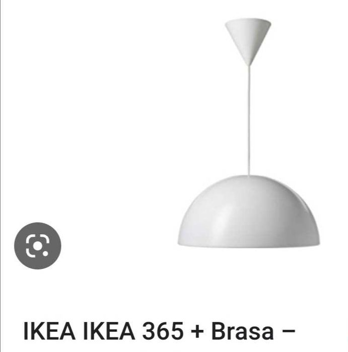 Lampa biała sufitowa ikea brasa 365