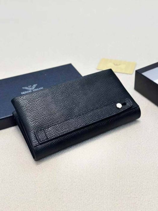 Мужской кожаный клатч армани чоловічий гаманець придбати армані