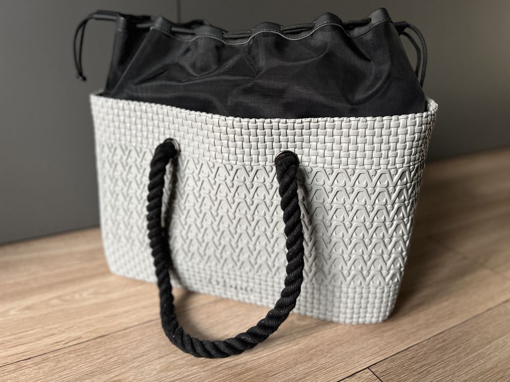 Obag o bag lace beach mini szara grigio