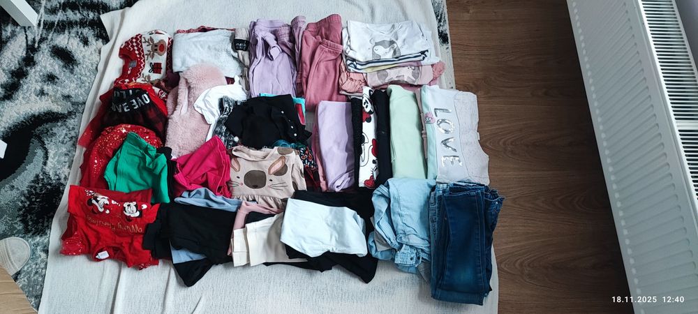 Paczka ubranek dla dziewczynki 110, kilka 104