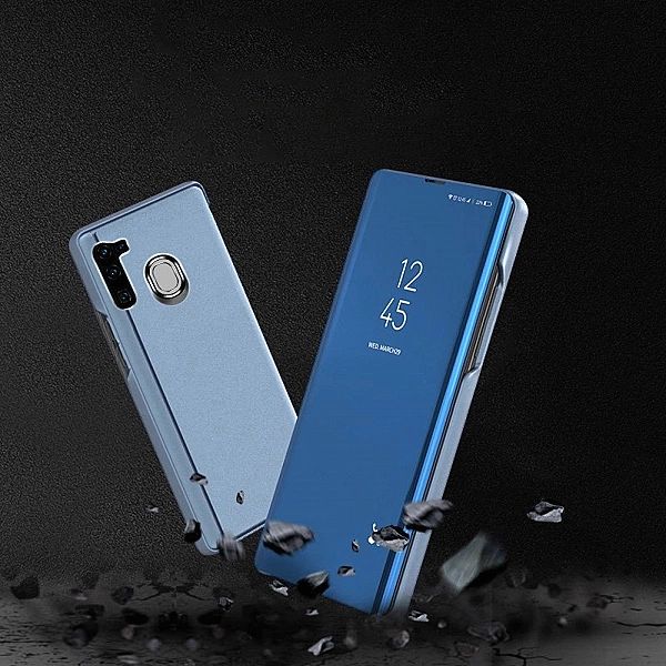 Clear View Case futerał etui z klapką Samsung Galaxy A11 / M11 różowy