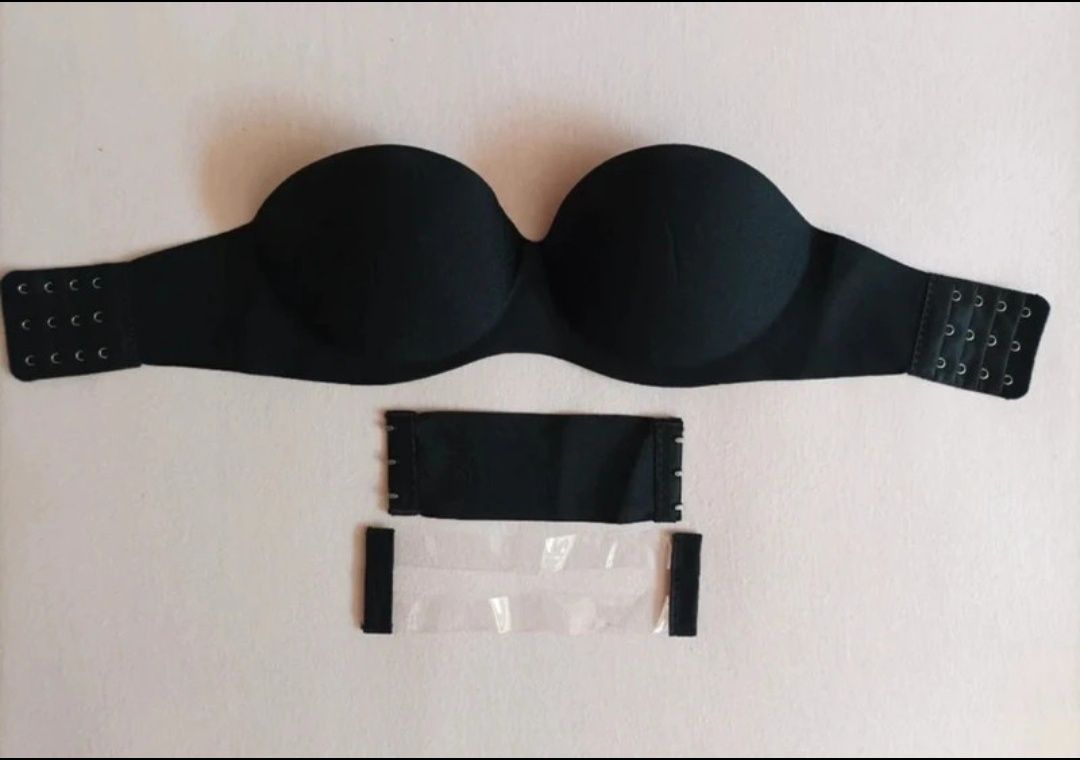 75B biustonosz push up sukienka bez pleców studniówka wesele sylwester