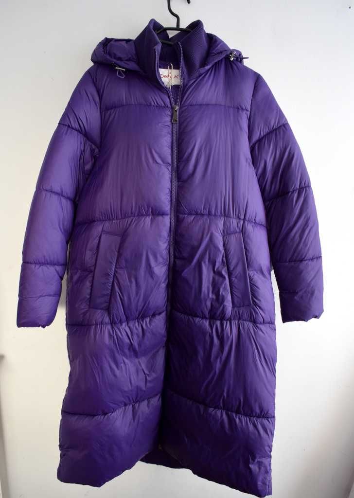 Derhy kurtka płaszcz zimowy fioletowy 36 s m