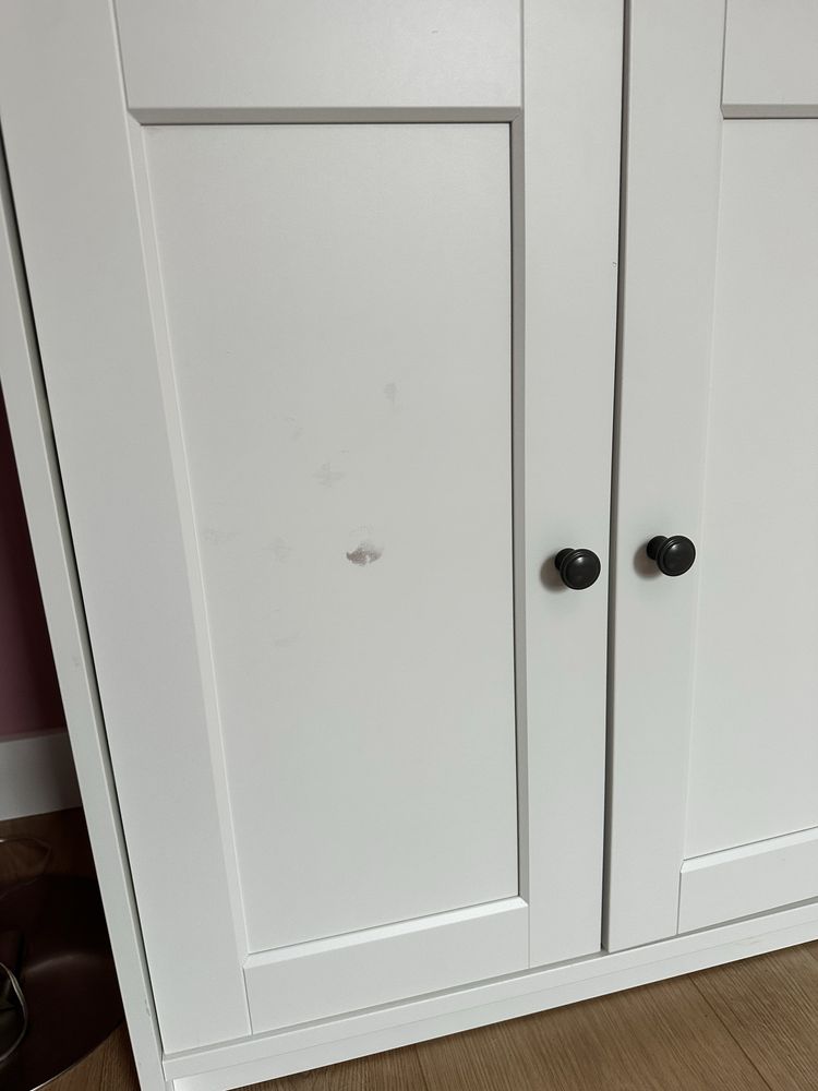 Regał biały z szafką Ikea Hauga
