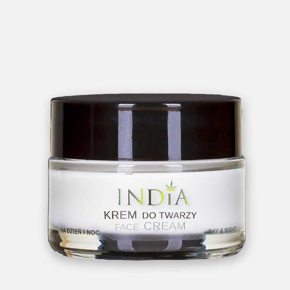 Krem konopny do twarzy do każdego typu cery dzień/noc India Cosmetics