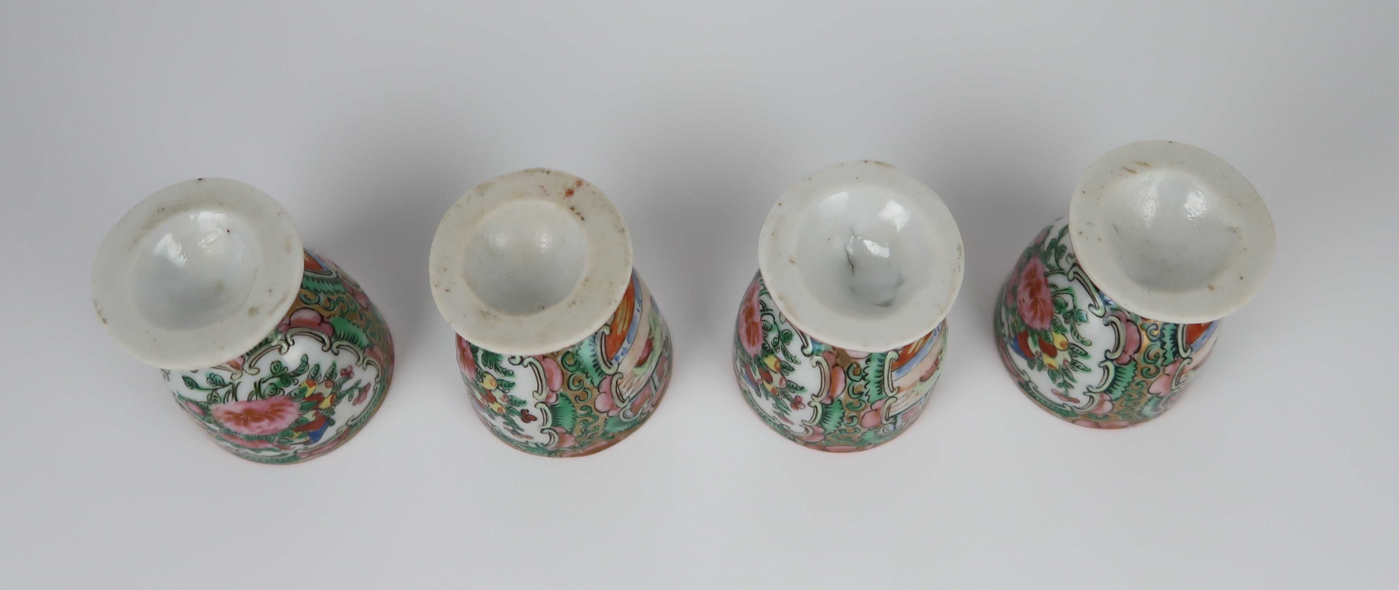 4 Porta Ovos Porcelana da China Séc., XIX