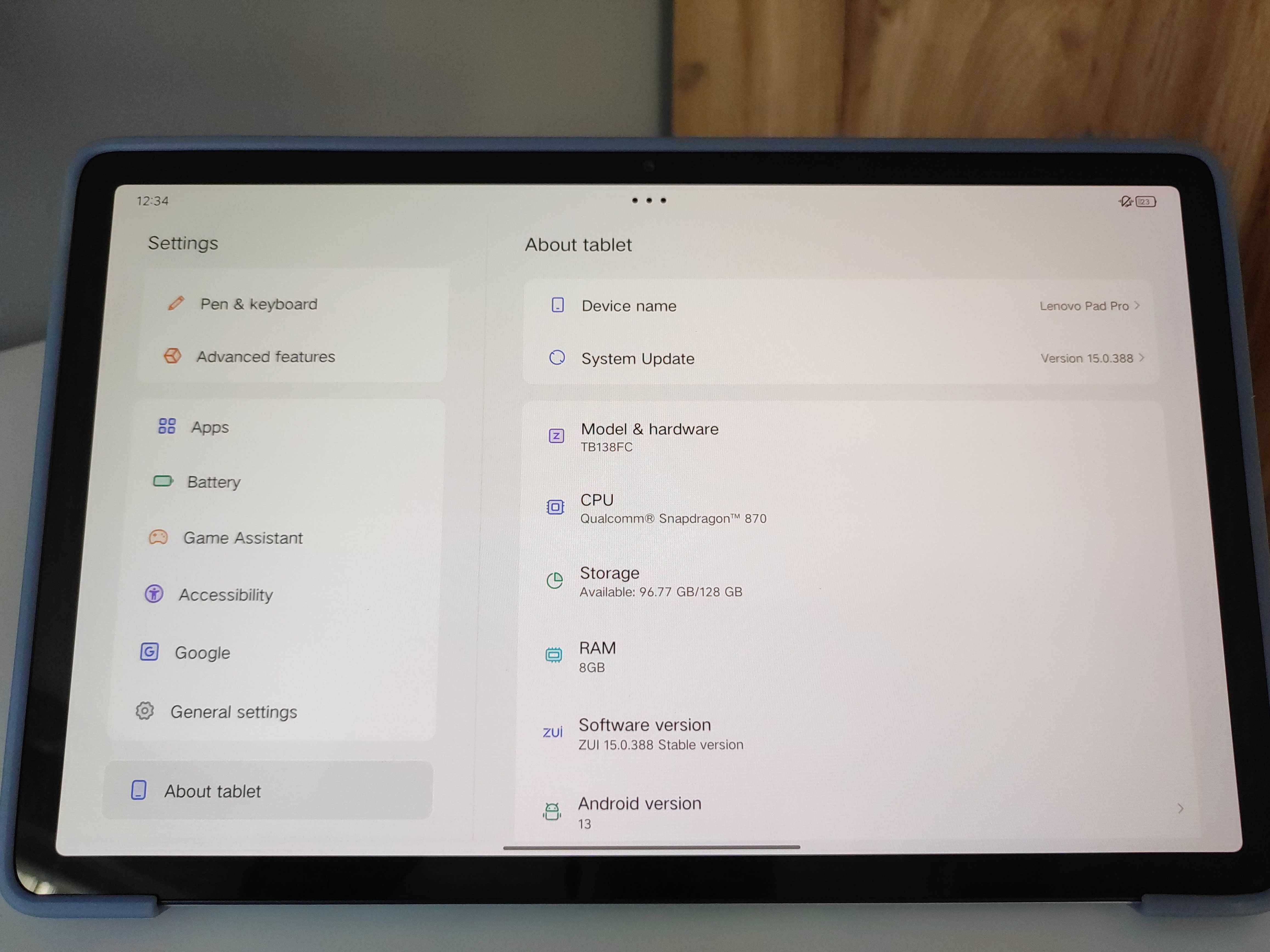 Tablet Lenovo Tab P11 Pro 11.2" OLED 120Hz, 8/128, SD870, 68W, 8200mAh