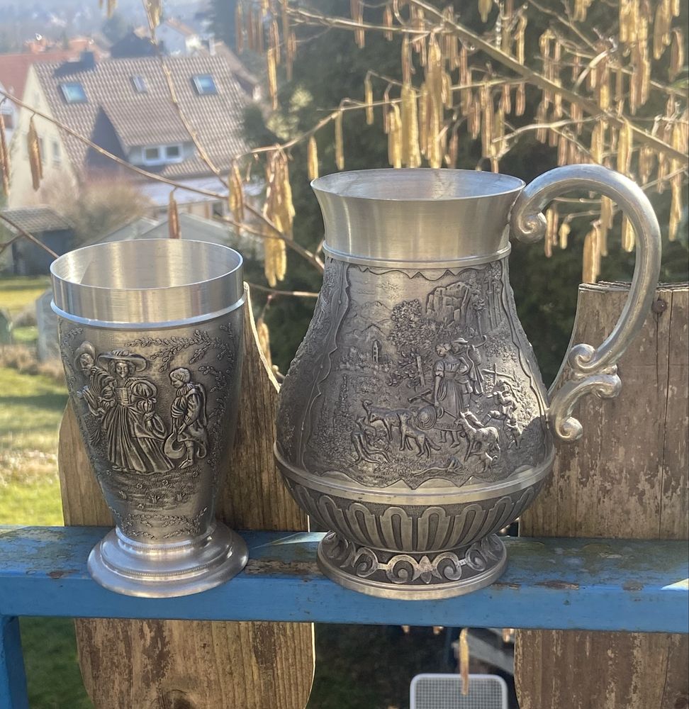 Оловянный кувшин и стакан ( Германия)