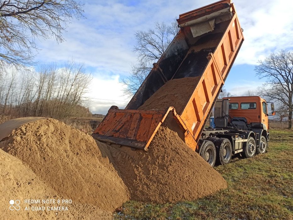Transport Wywrotka + HDS Laweta Koparka Piasek podbudowa żwir gruz