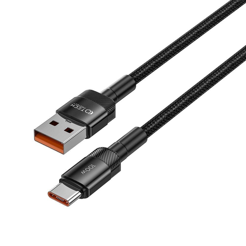 tech-protect ultraboost evo type-c cable 100w/5a 100cm black