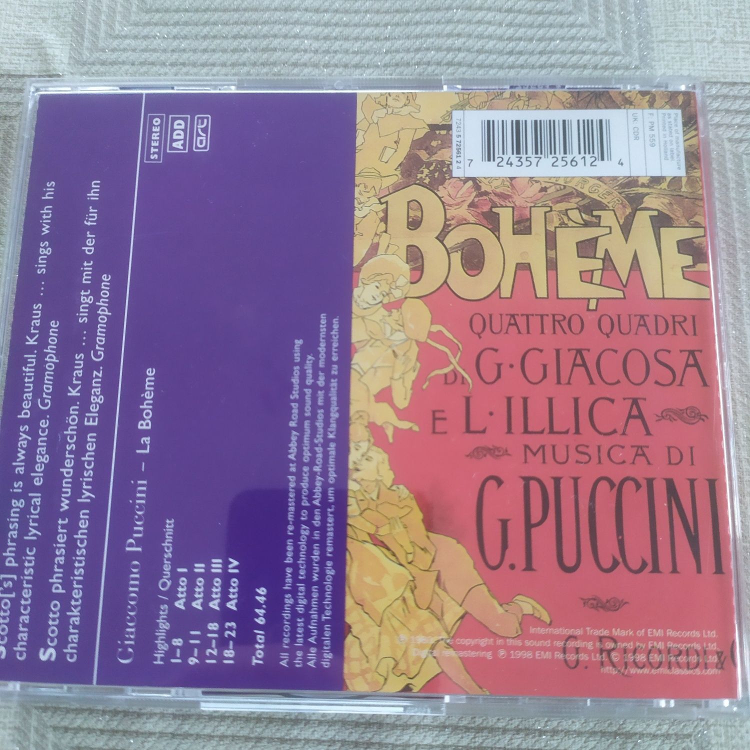 Puccini La Boheme CD