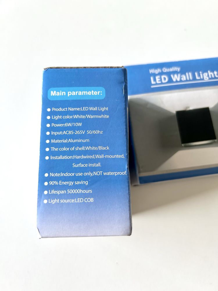 NOWA Lampa ścienna klinkiet nowoczesna czarna 2 szt.